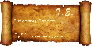 Turcsány Eszter névjegykártya